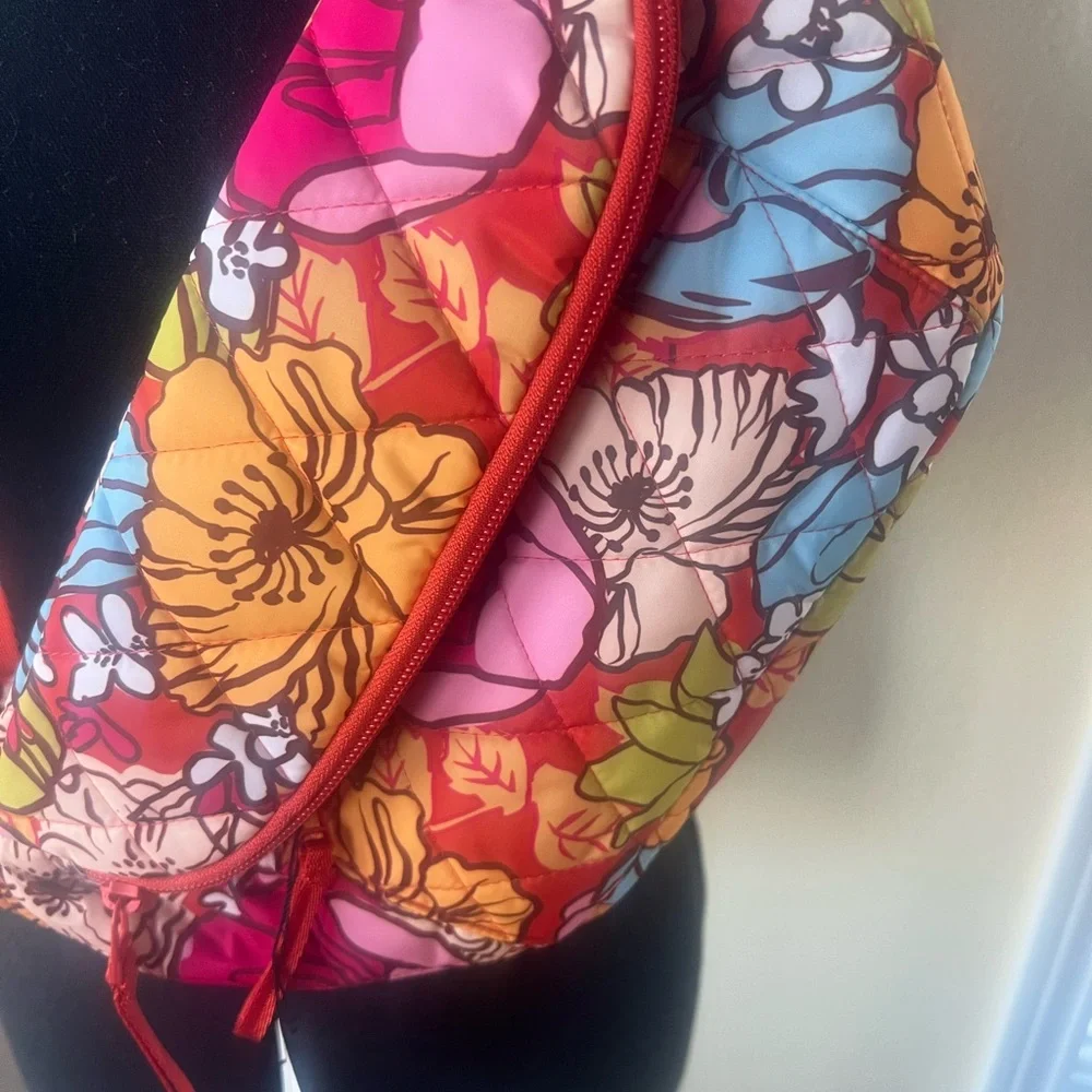 NWT Vera Bradley Large Belt Bag.  Long strap.  Midday Garden print.
